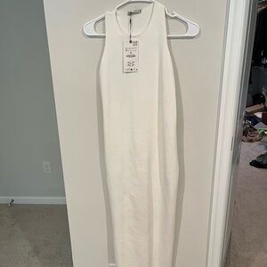 Elegant White Sleeveless Dress Zara